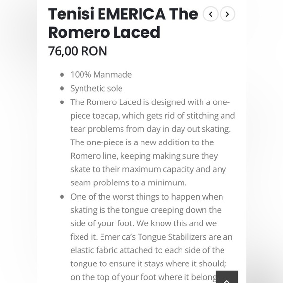 Emerica The Romero Laced casual shoes size 11 - Picture 11 of 12